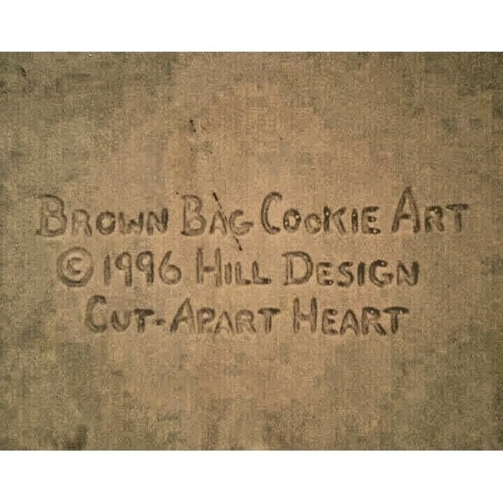 Vintage Brown Bag Cookie Art & Pampered Chef Stoneware Heart Cookie Mold Set